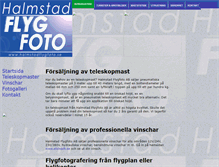 Tablet Screenshot of halmstadflygfoto.se